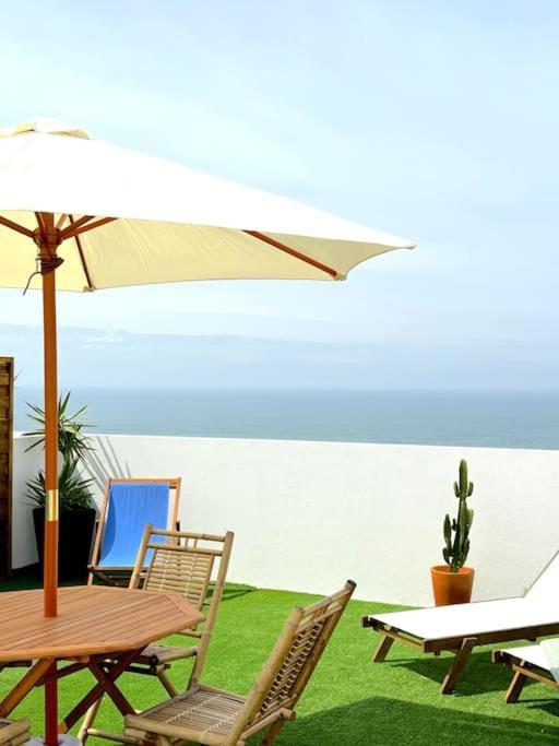 Apartamento Nazaré Ocean Flat - Private Rooftop Terrace BBQ Exterior foto