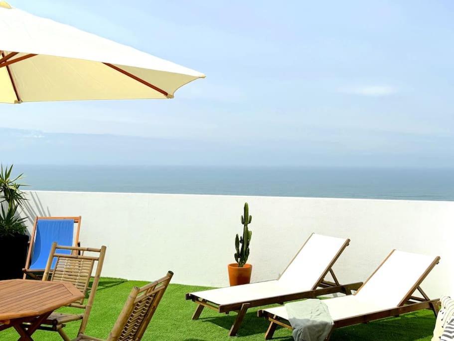 Apartamento Nazaré Ocean Flat - Private Rooftop Terrace BBQ Exterior foto